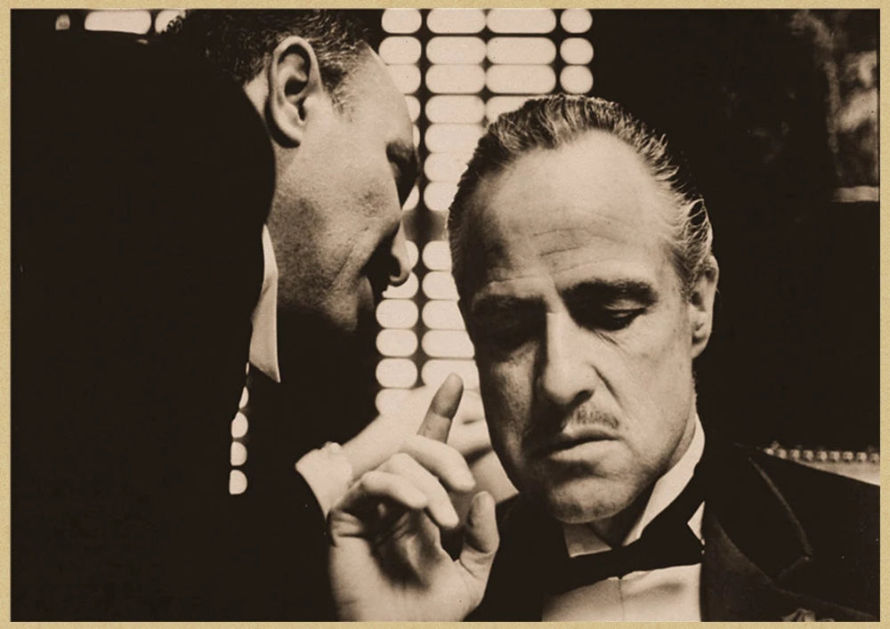 The Godfather classic gangster movie poster old video room decorative painting The Godfather Marlon Brando