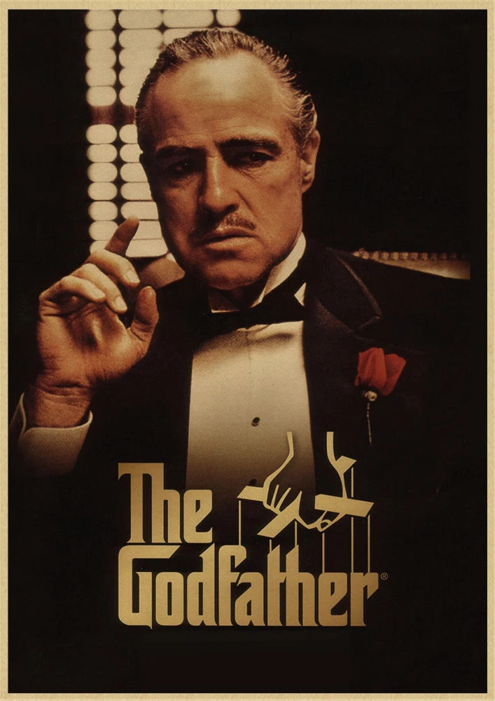 The Godfather classic gangster movie poster old video room decorative painting The Godfather Marlon Brando