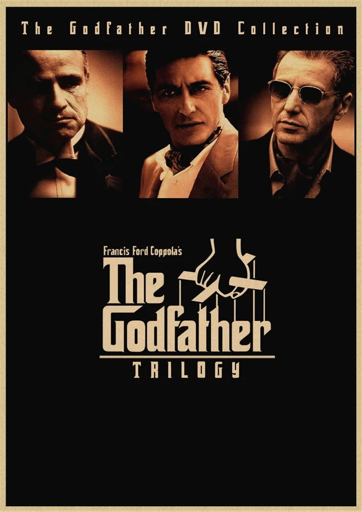 The Godfather classic gangster movie poster old video room decorative painting The Godfather Marlon Brando