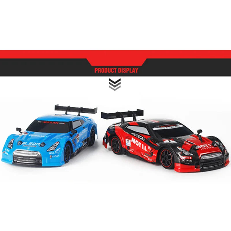 40KM/H High Speed 2.4G 4WD Drifting RC Car Double Tire Anti-Crash RC Stunt Car With Cool Light RC Racing Car Toy For Kid BoyGift