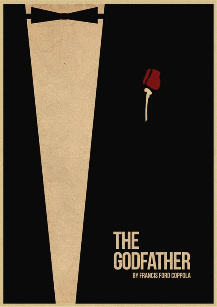 The Godfather classic gangster movie poster old video room decorative painting The Godfather Marlon Brando