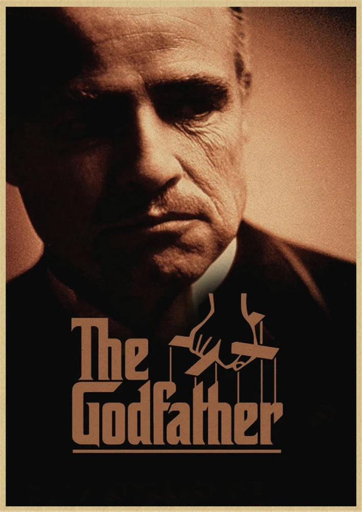 The Godfather classic gangster movie poster old video room decorative painting The Godfather Marlon Brando