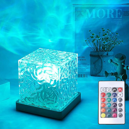 Ocean Wave Projector Light 16 Colors Midnight Aura Aurora Glow Lamp  Office  Restaurant Underwater Projector Night Light