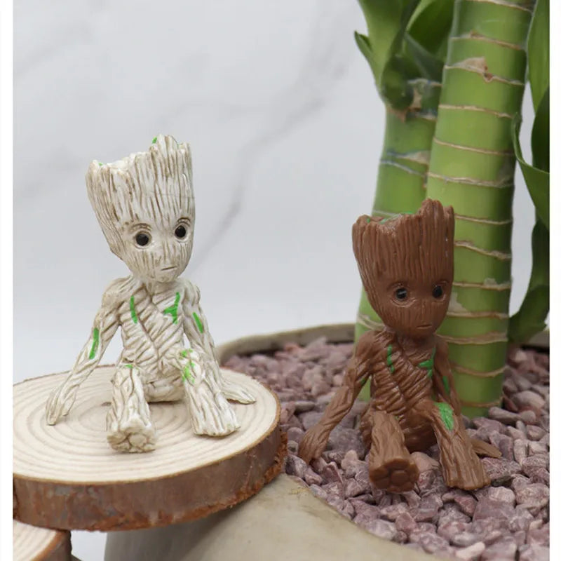 New 4style Tree Man Groot Guardians of The Galaxy Marvel Avengers Anime Mini Toys Action Figure Sitting Groot kids Toys Gifts