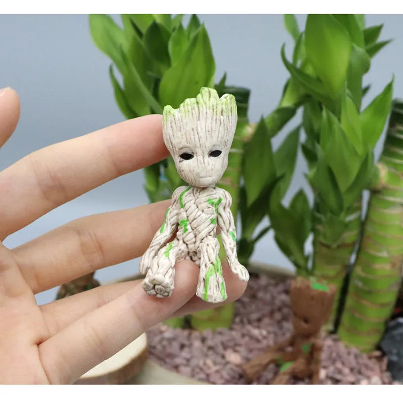 New 4style Tree Man Groot Guardians of The Galaxy Marvel Avengers Anime Mini Toys Action Figure Sitting Groot kids Toys Gifts