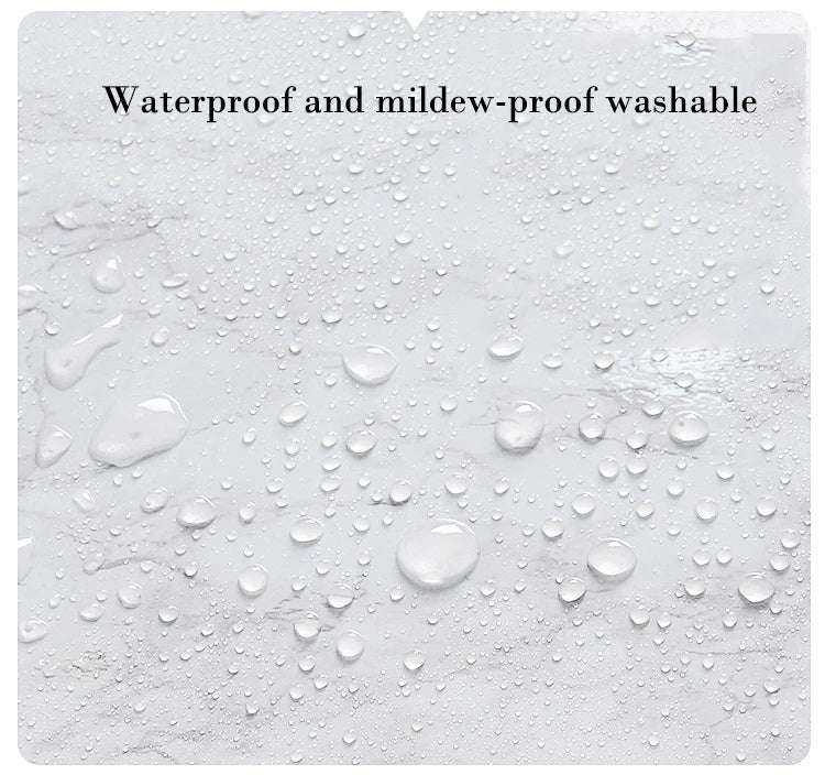 Oil-Proof Self Adhesive Marble Wallpaper Waterproof Floor Sticker Bathroom Living Room Background Renovation Wall Ground Decor ﻿