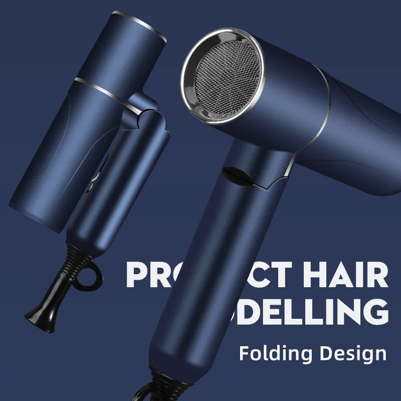 New Folding Hair Dryer with High Power, Fast Drying, Blue Light Ion Silence, Convenient Travel, Hair Dryer for Home Use