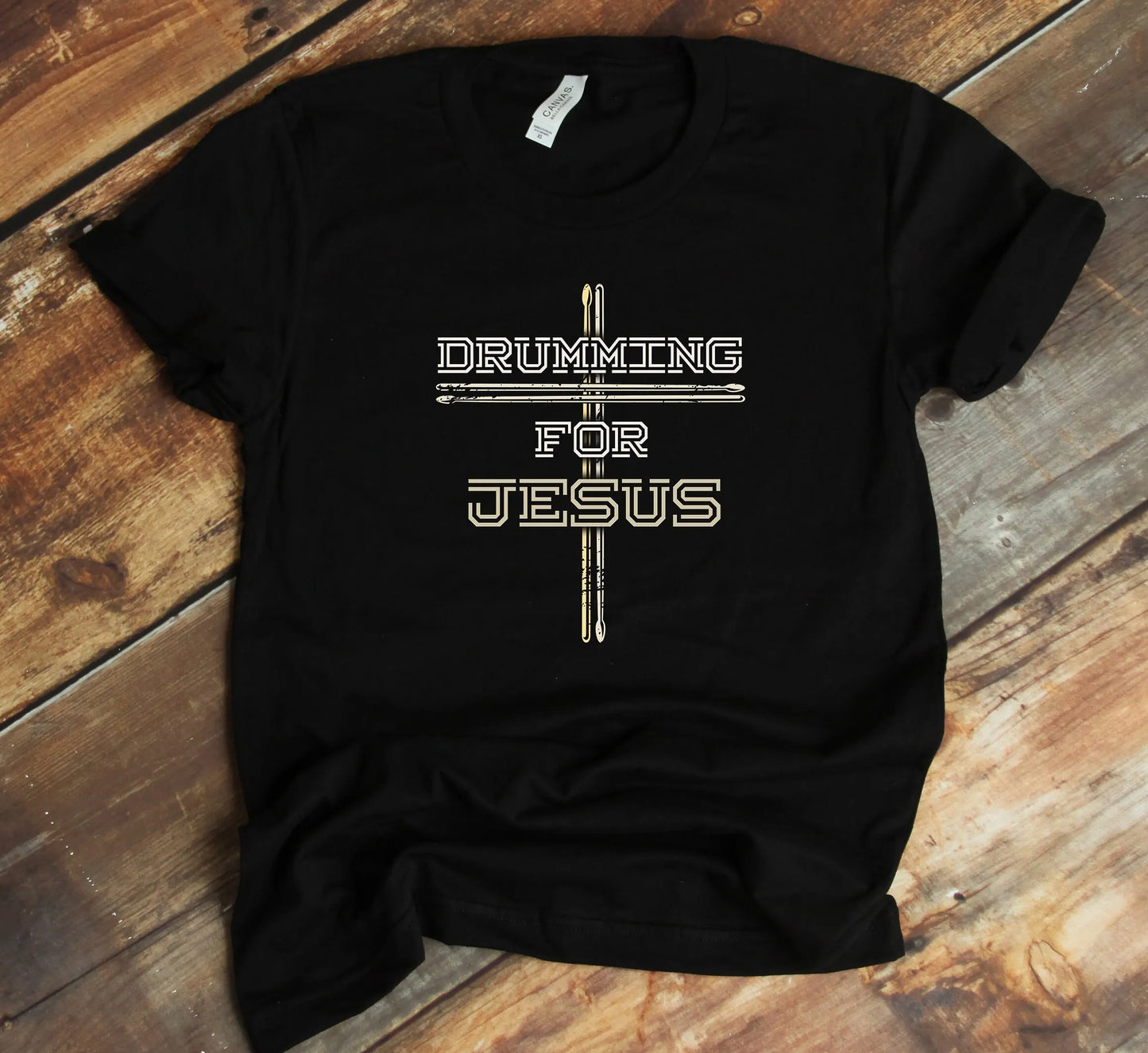 Drumming For Jesus Christ T Shirt Church Drummer Christian Faith