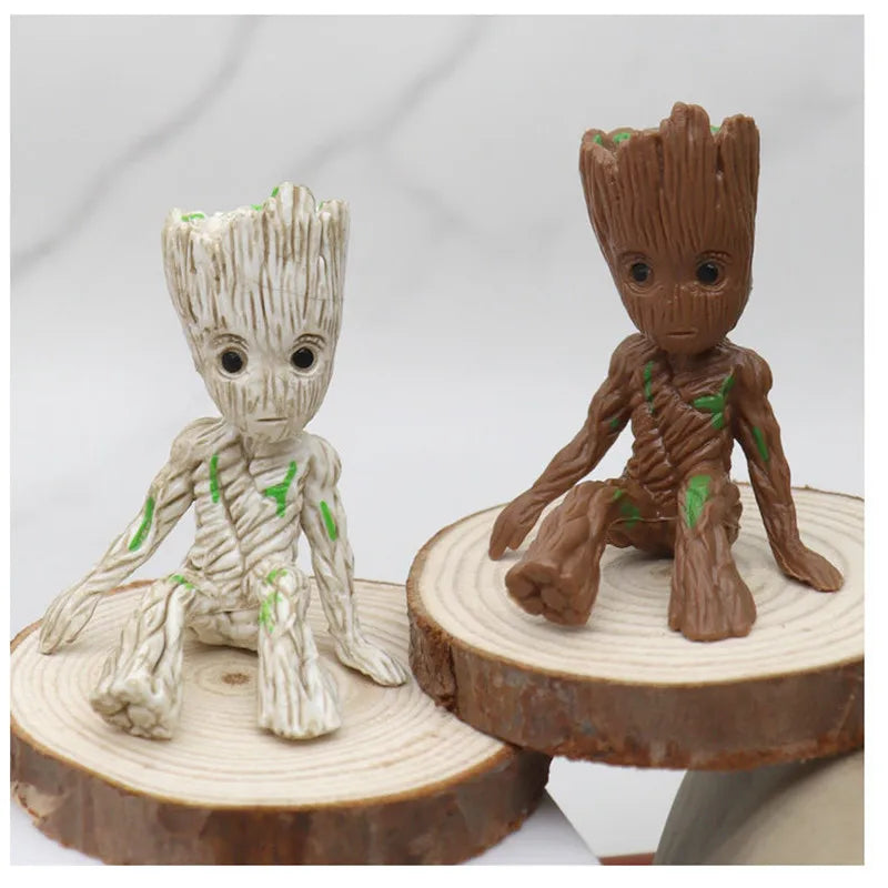 New 4style Tree Man Groot Guardians of The Galaxy Marvel Avengers Anime Mini Toys Action Figure Sitting Groot kids Toys Gifts