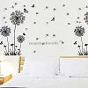 Hot Black Dandelion Sitting Room Bedroom Wall Stickers Household Adornment Decor. Decals Mural Art Poster On The Wall