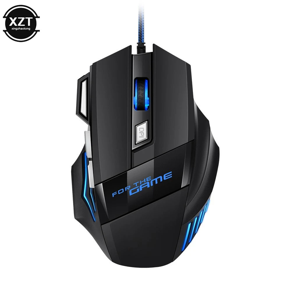 Professional 5500 DPI Gaming Mouse 7 Buttons LED Optical USB Wired Mice for Pro Gamer High Quality