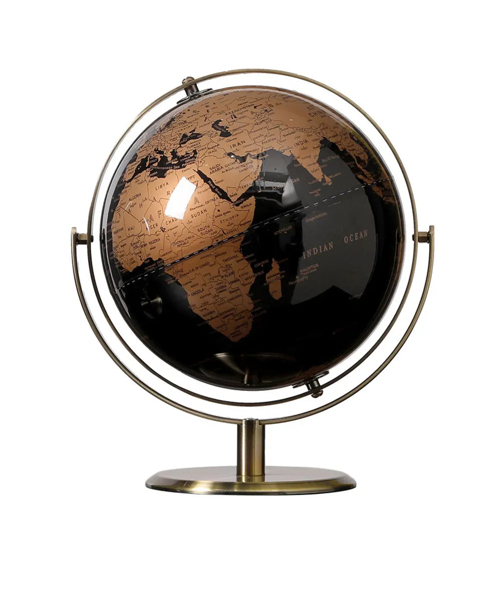 Desktop World Globe Retro Home Decor Accessories Globe Earth 20CM Light Luxury Globe Ornaments World Map Geography Office