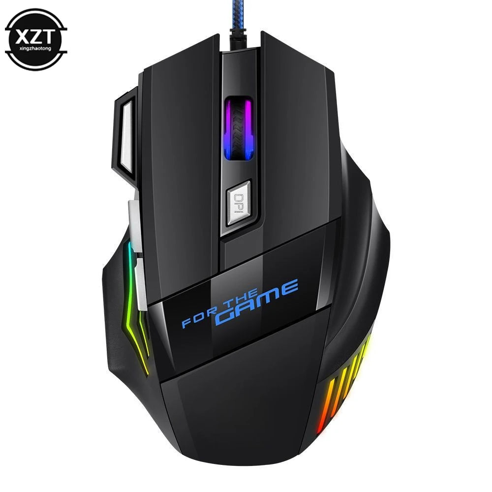 Professional 5500 DPI Gaming Mouse 7 Buttons LED Optical USB Wired Mice for Pro Gamer High Quality