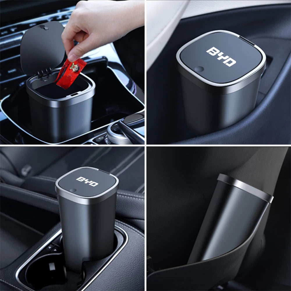 Car Trash Bin Garbage Storage Can Dust Case Auto Accessories For BYD F3 E6 Yuan Plus Atto F0 G3 I3 Ea1 Song Max Tang Dmi 2din